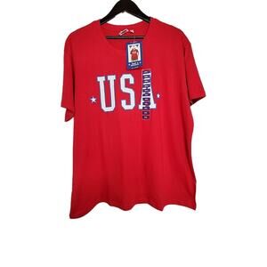 Womens Spirit Of America T Shirt USA STARS & STRIPES Short Sleeve 4th Of JULY 2X